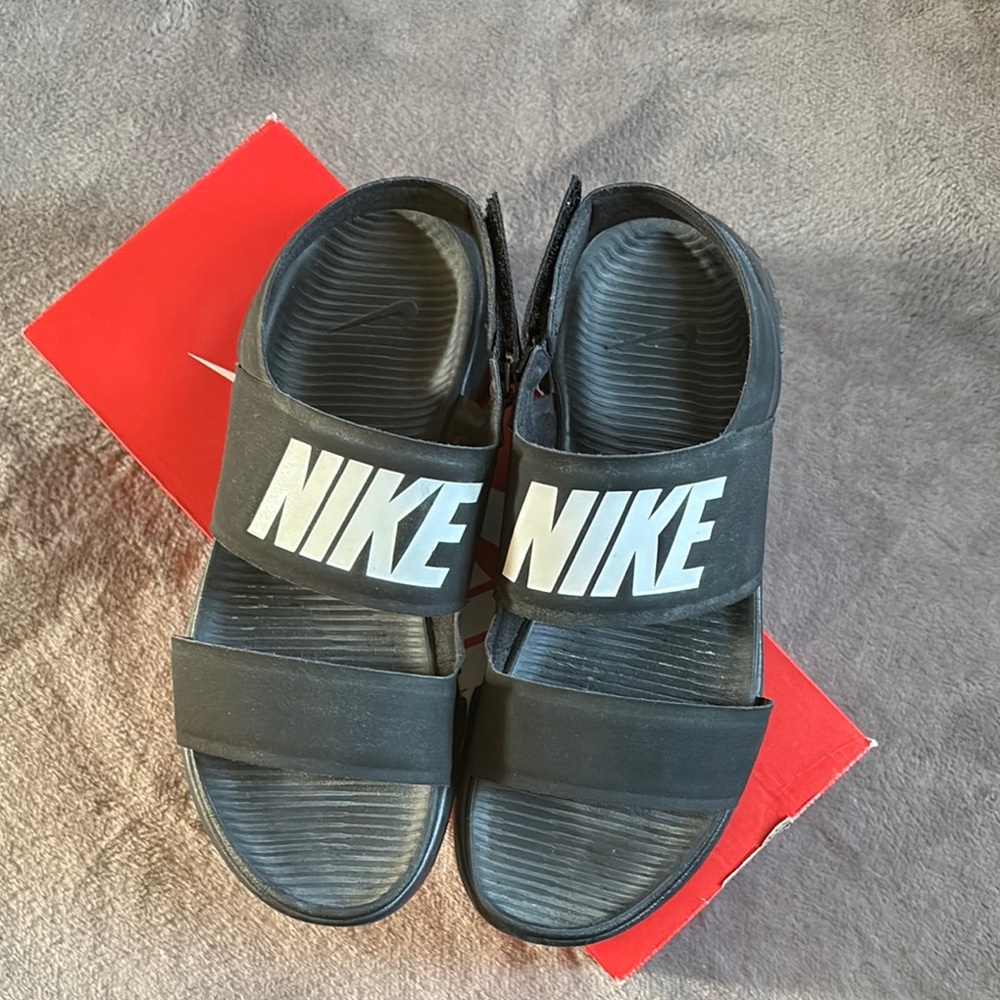 Nike Black and White Slide Sandals